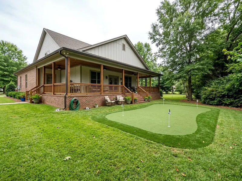 300 sq ft Charcoal Contoured green Farmhouse putting green