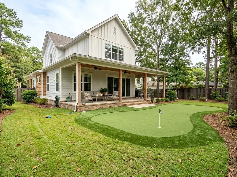 300 sq ft White Putting green Farmhouse putting green