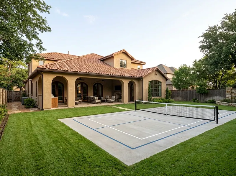 Large Natural cedar Multi-sport Mediterranean sport court
