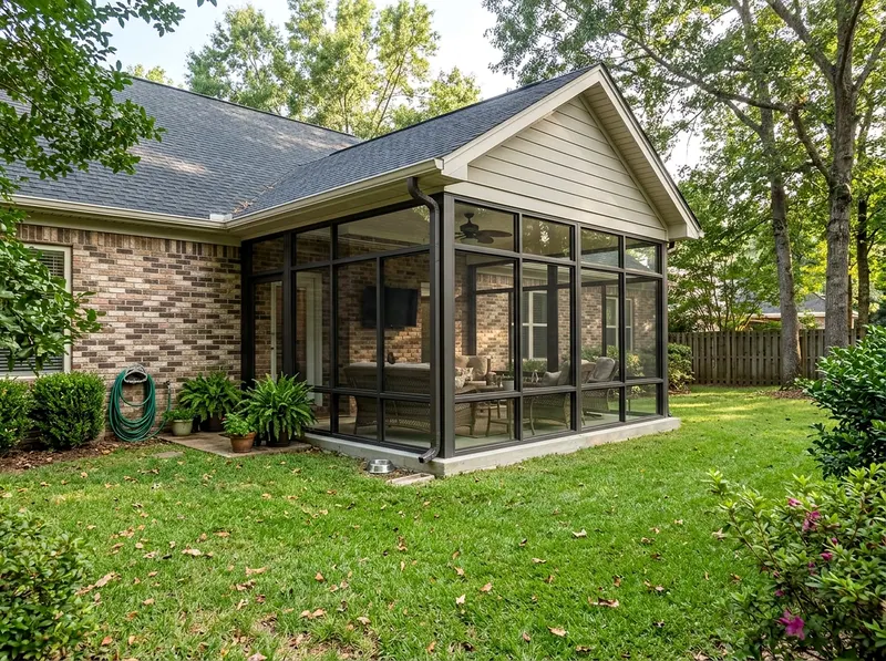 150 sq ft Charcoal Four-season Traditional sunroom